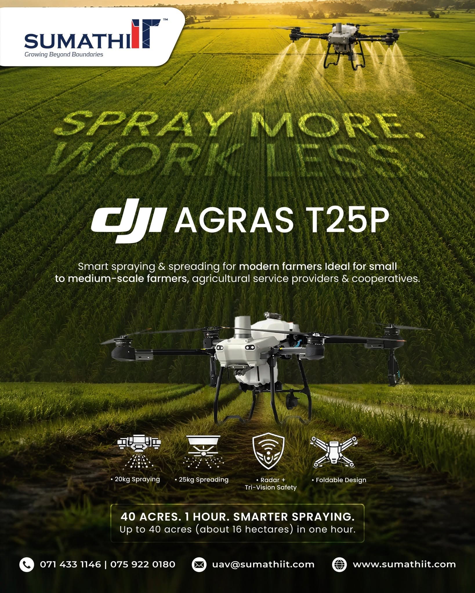 Drone in operation